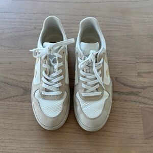 Veja White and Cream Sneakers
